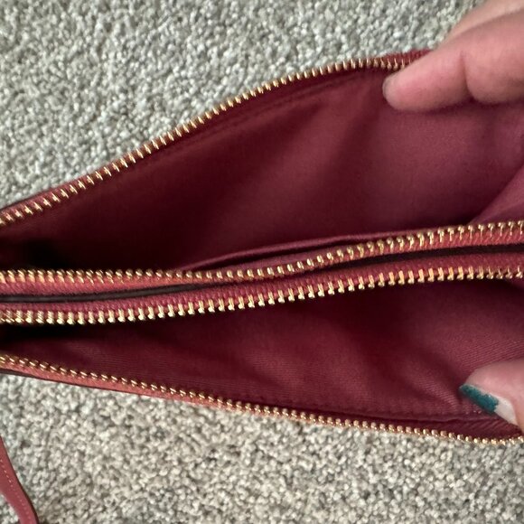 Coach Double Coin Purse Rose Colored (Rouge) - Picture 2 of 3